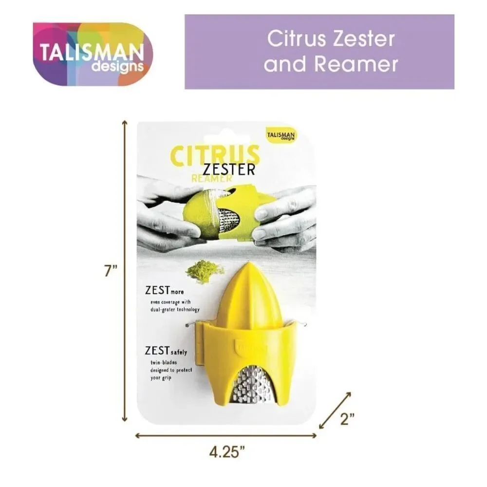 Talisman Designs Citrus Zester & Reamer‎ Orange Lemons Limes BPA Free New